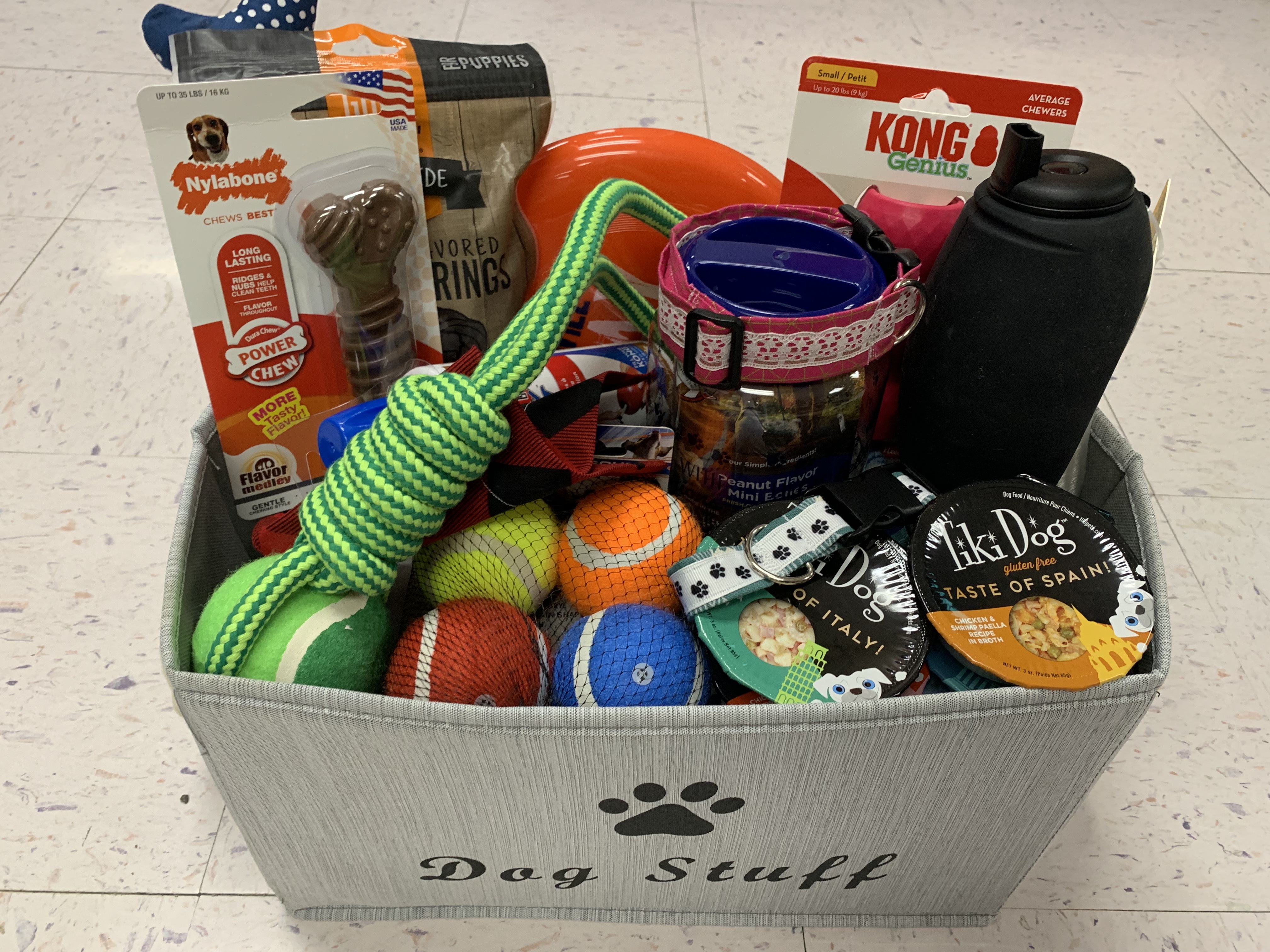 Dog clearance raffle basket